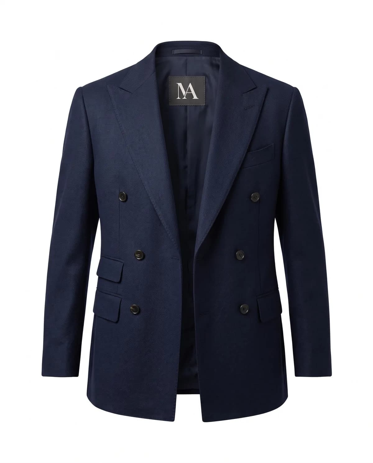 Blazer croisé laine marine