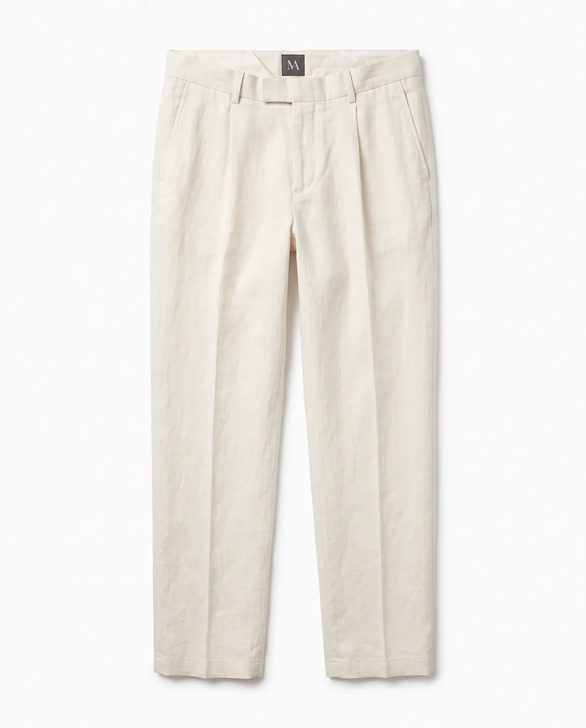 Pantalon lin blanc cassé