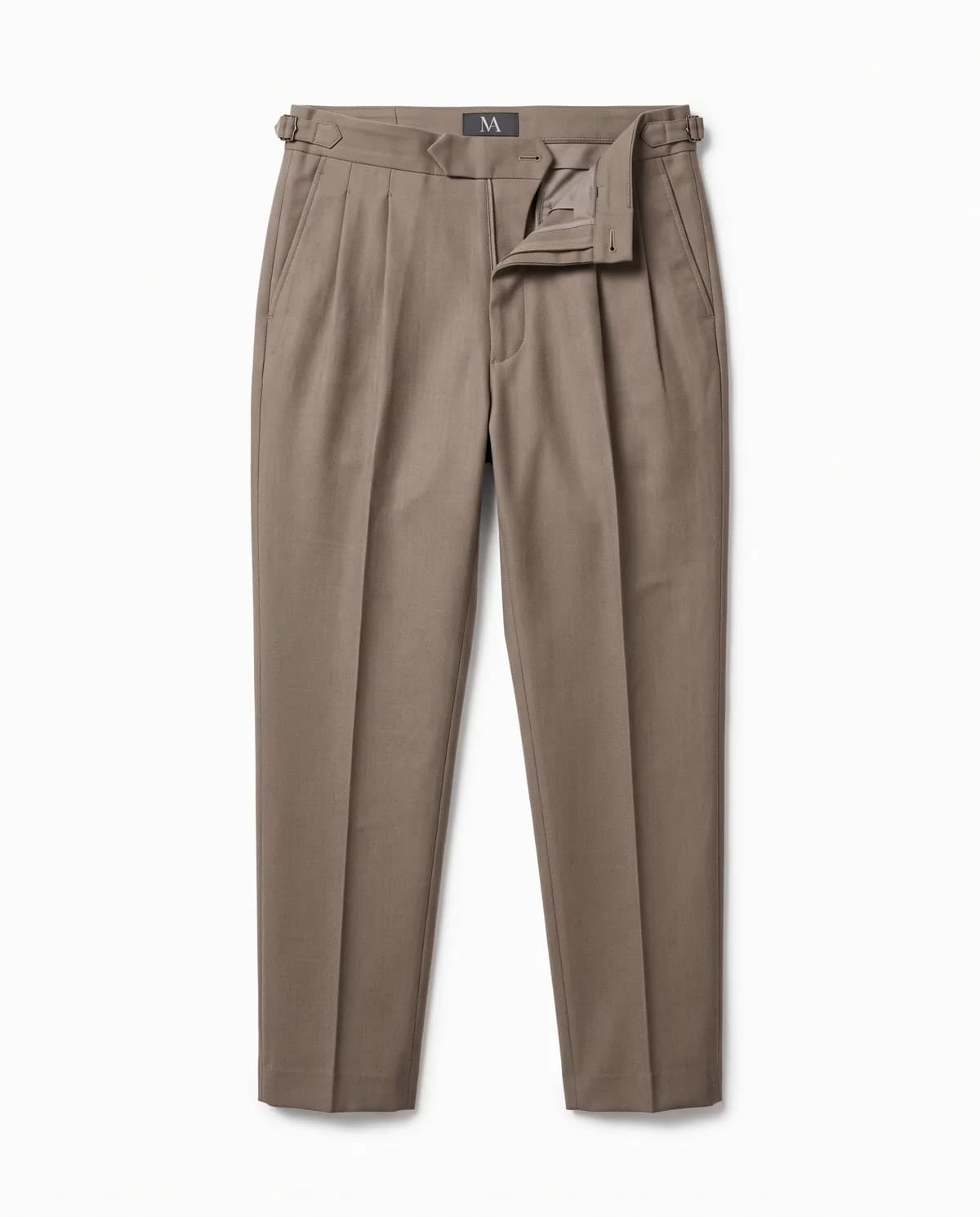 Pantalon à pinces taupe