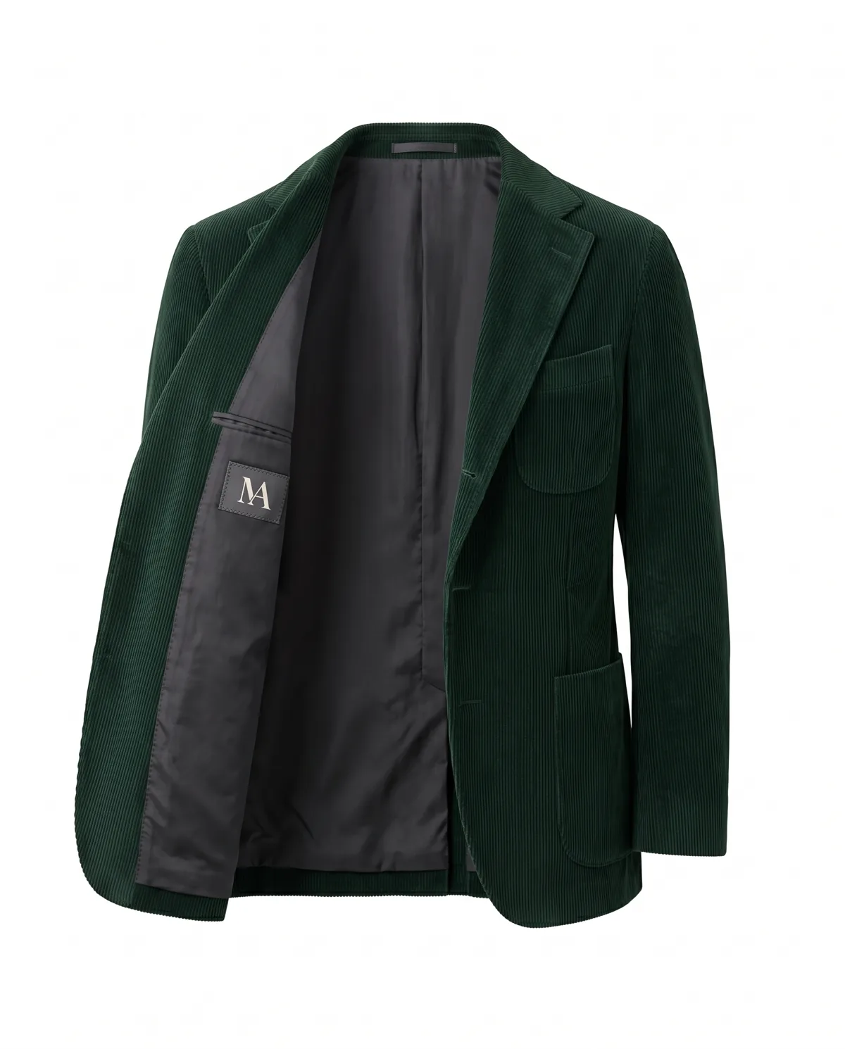 Veste velours côtelé vert bouteille