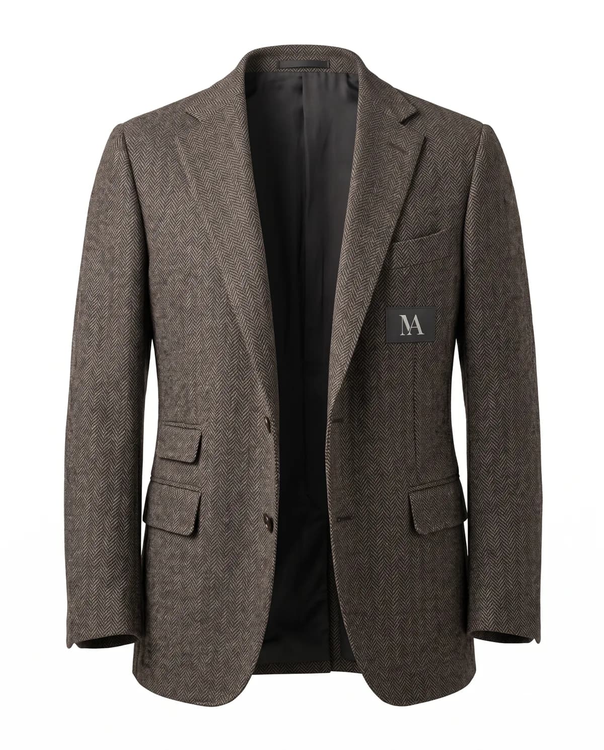Veste en tweed à chevrons